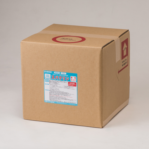 スパクリン 　18L　＃温泉タイル・浴室石材用洗浄剤　＃酸性　＃磁器タイル・御影石等天然石の汚れ落とし。 浴室タイル・石材の維持管理。 水アカ・鉄サビ・エフロ（白華）の除去。＃ミヤキ