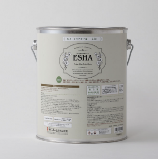 ターナー　ESHA クリアオイル　＃木に浸透し、内部で固まり保護するスタンダードタイプ。　＃0.75Lは在庫が無くなり次第廃番　#ターナー