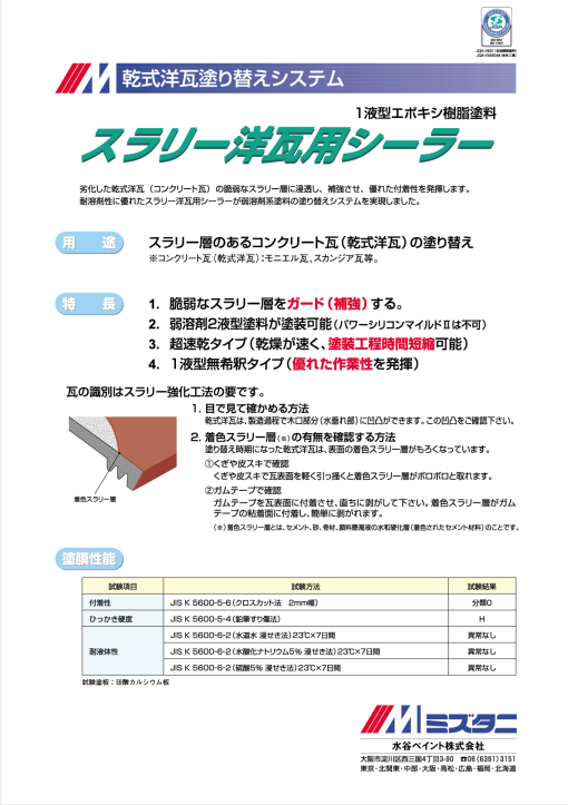 スラリー洋瓦用シーラー