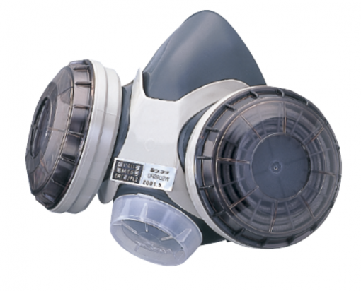 重松　防じんマスク　DR28U2W (M)　＃広面積で呼吸が楽、活性炭素繊維入りフィルタ　＃伝声器付