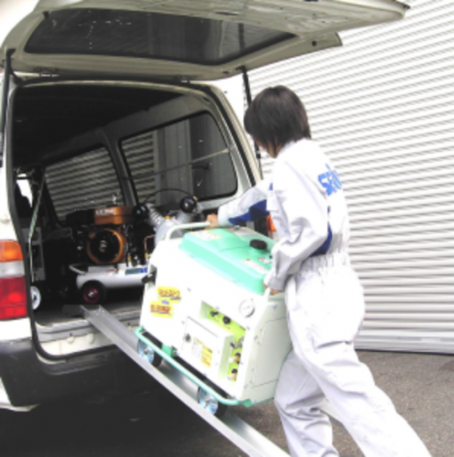 精和　折りたたみ式積荷レール　＃加重120kgまでOK！＃積み降ろし補助機材　＃軽く指で持てる成型アルミ製　＃新商品　＃190022　＃精和産業