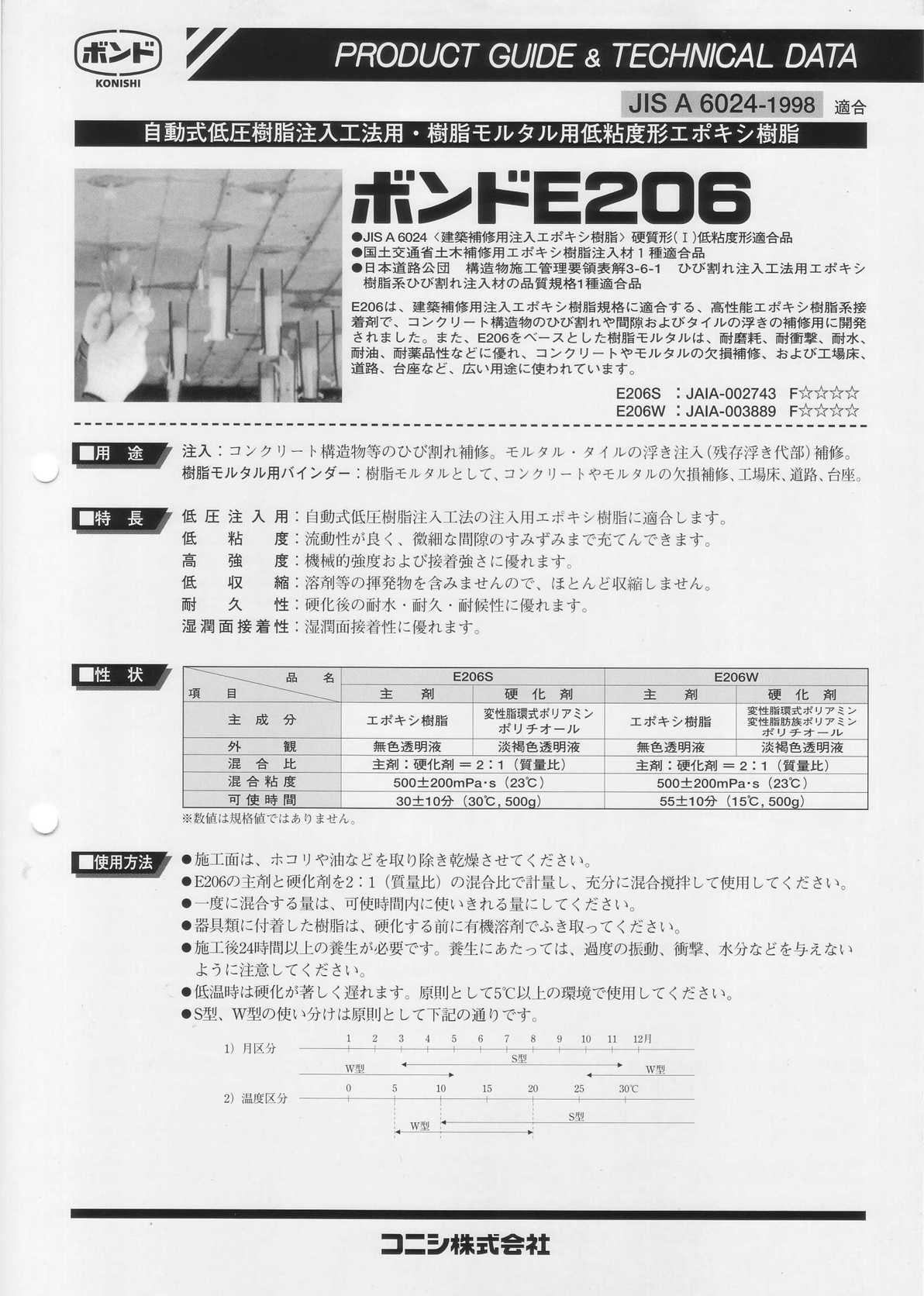 ボンドE206 3KGset ＃低粘度形エポキシ樹脂注入材 ＃ひび割れ注入材 – 塗料通販・ペンキ販売のPaintStore.JP