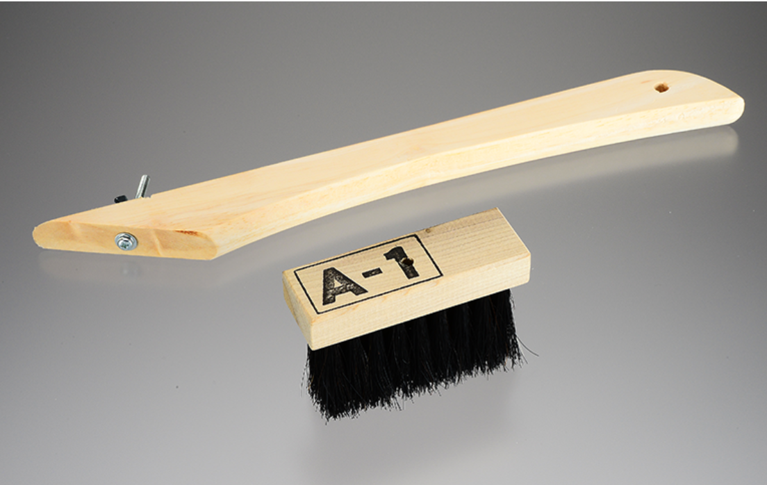 左官ﾌﾞﾗｼ A-1黒　柄付1/4 90X30 96951