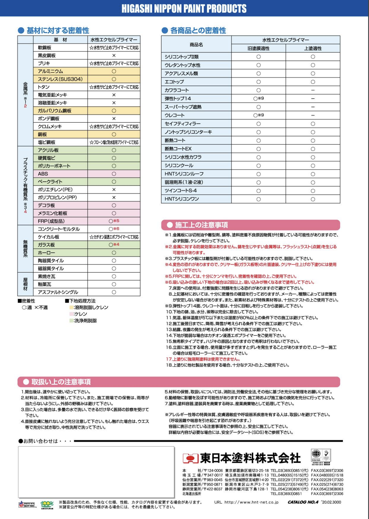 水性エクセルプライマー ＃新設及び改修時の塗り替え用プライマー ＃東日本塗料 –