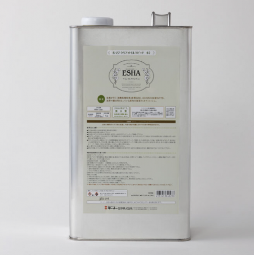 ターナー　ESHA クリアオイルラピッド 　4L　＃乾燥が速く、水をはじき、木材を保護します。表面に塗膜を作らずに保護するオイルフィニッシュです。シリコーン樹脂を加え、撥水性を向上させました。乾燥時間を速め、作業効率を改善し、1日2回塗り施工ができます。#ターナー