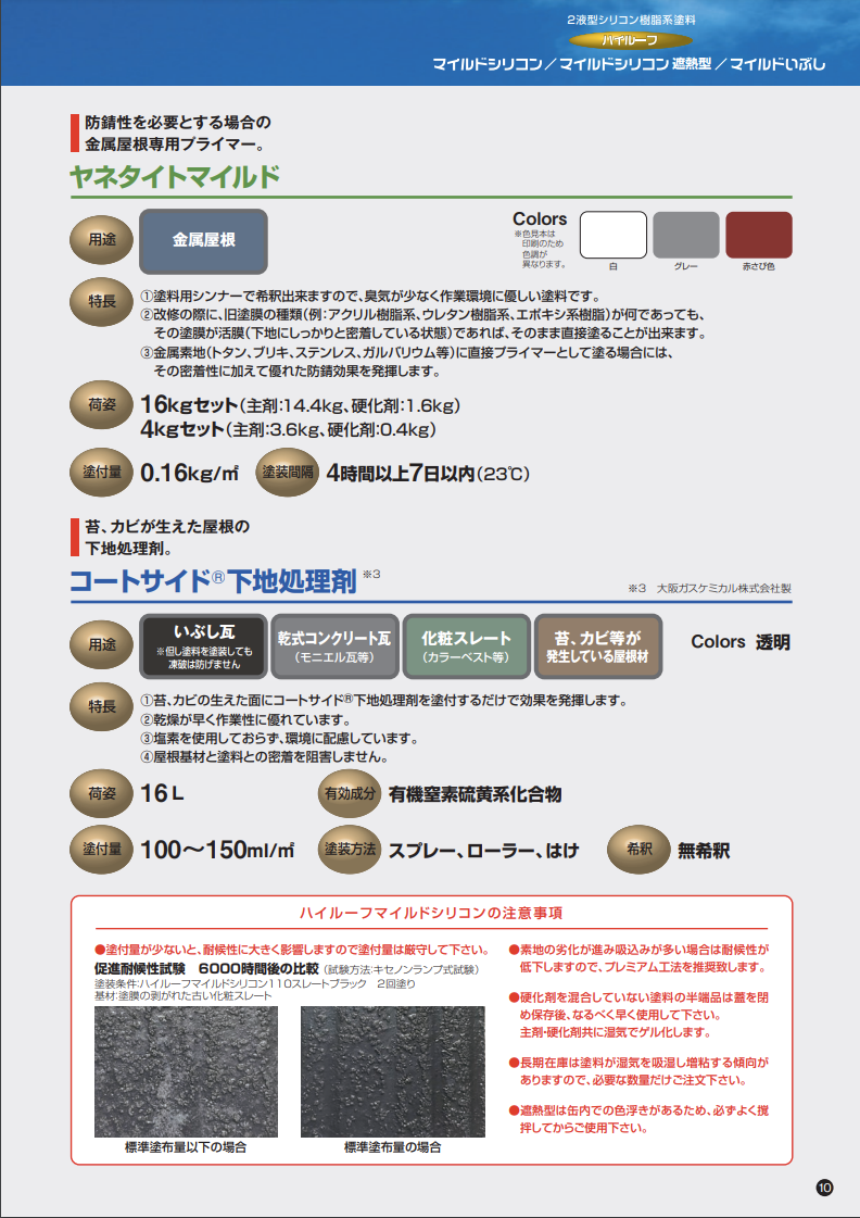 ハイルーフマイルドシリコン・マイルドいぶし