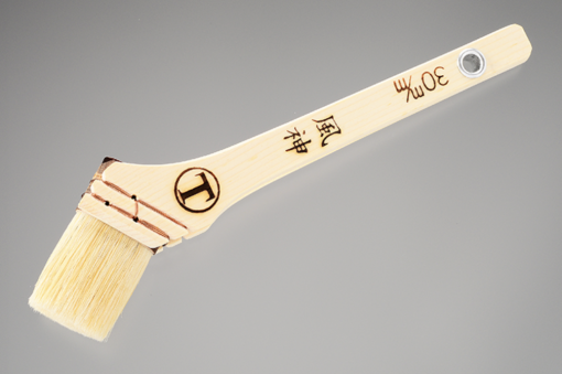 風神　筋違　白毛 　＃受注生産品　＃ダメ込み用刷毛。まとまりが良く、ムラのない塗り味が長続きします。＃大塚刷毛
