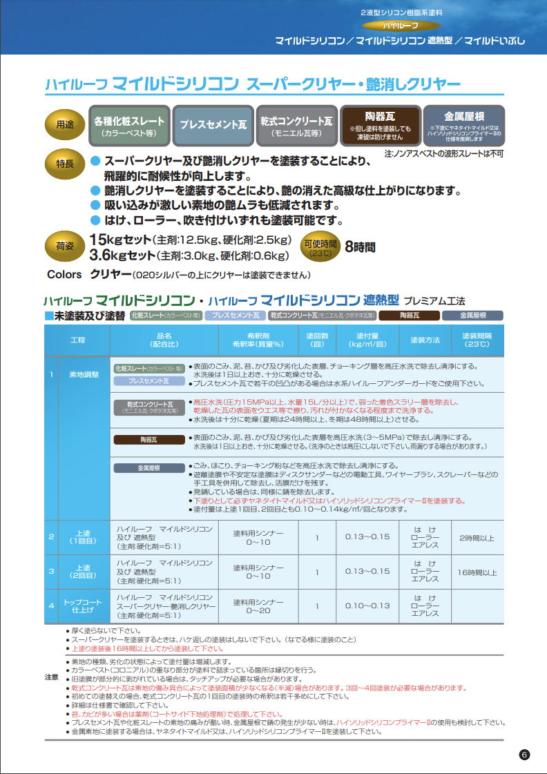 ハイルーフマイルドシリコン・マイルドいぶし