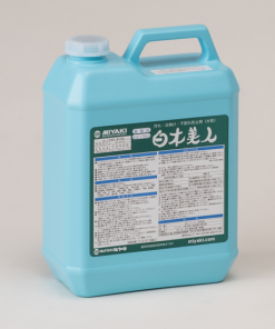 白木美人（水性）　4L　＃汚れ・日焼け・干割れ抑制剤　＃木材建築物の内・外部の汚れの抑制。 木部の日焼け及び干割れの抑制。（芯持ち材の干割れは抑制できません。） 和風建築（数寄屋造り・入母屋造り等）・神社仏閣・ログハウス・腰板・壁板・床板・柱・長押・鴨居・欄間・建具・玄関廻り・門扉・破風板・化粧垂木・軒天・下見板・戸袋等。＃ミヤキ　#石油缶の容器が在庫限りで変更になります 　＃20250522 　＃DPM