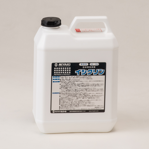 イシクリン　4L　＃石材用洗浄剤　＃大理石・御影石・擬石・コンクリート・タイル・セメント目地等の洗浄。＃日常清掃・定期清掃における石材床の洗浄。＃ミヤキ　＃20250523　＃DPM　＃期間限定
