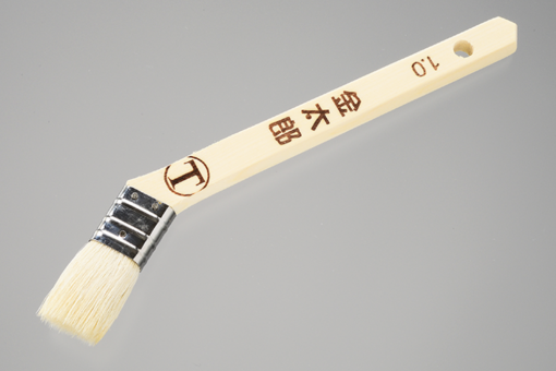 金太郎　筋違　白毛　＃毛先が細くしなやか。ボルト廻り・タッチアップ等にも最適。＃大塚刷毛　＃鉄骨・橋梁用刷毛