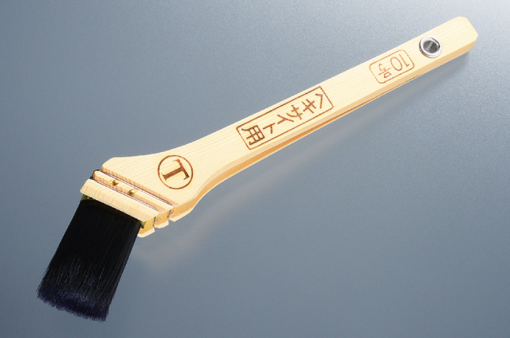 ヘキサイト　筋違　黒毛 　＃腰の強い専用化繊刷毛です。＃建築・工業用刷毛 タール・ソート・外装塗装用などに。＃大塚刷毛　＃専用刷毛