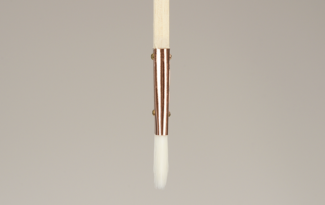 化繊目地刷毛 平 白 短毛 5号