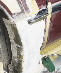 Alternative view of FRP-Gローラーセット　細巻　15パイ　＃樹脂塗布と脱泡兼用のモヘア製仕上げ用FRPローラー。樹脂をムラなく含浸させるのに特に効果的です。