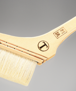 Alternative view of 別誂 厚口 筋違 白毛 #35・40号受注生産品 #適度な腰と塗料含みという特長を維持しながらやや単価を控えめにしたラック・ニス刷毛です。#大塚刷毛