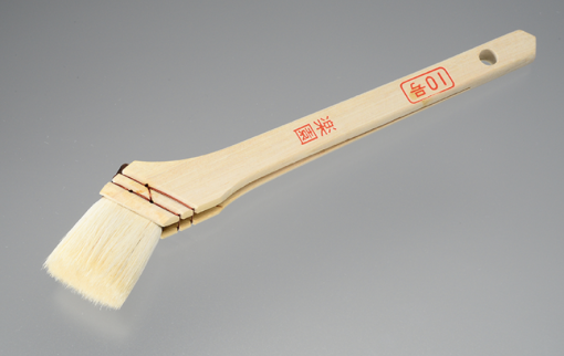 新　楽園ニス　筋違　白毛　＃お求めやすい価格のニス刷毛。塗料含みに優れる。#大塚刷毛　＃合成樹脂塗料用刷毛　＃薄口タイプ