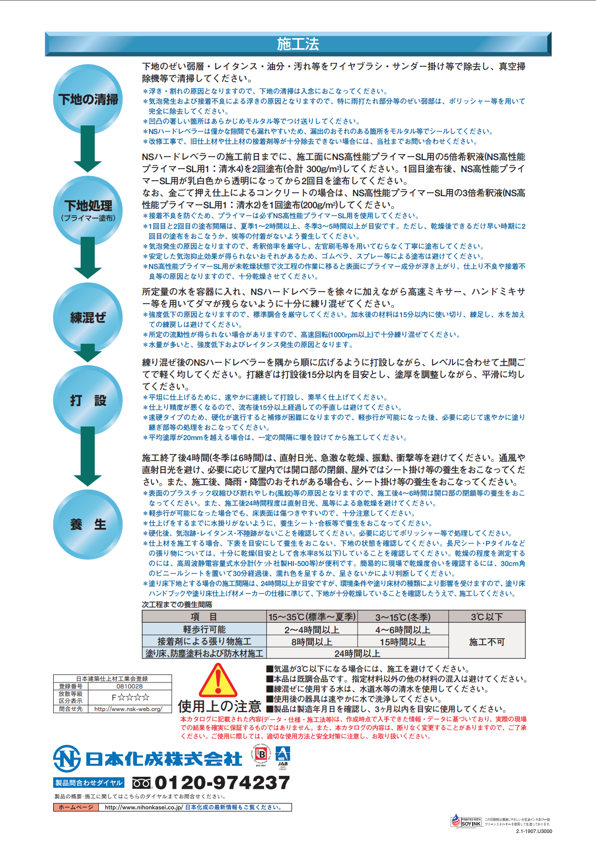 NSハードレベラー 25KG ＃高強度・速硬タイプセメント系セルフレベリング材 ＃日本化成 –