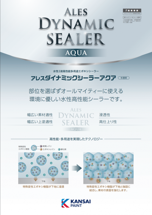 アレスダイナミックシーラーアクア　 半透明/白　15KGセット　#関西ペイント