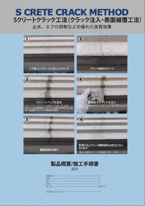 Sクリートクラック（表面被覆タイプ）6KGセット　＃バークス環境