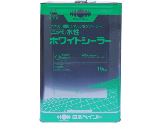 水性ホワイトシーラー 15KG ＃アクリル樹脂エマルションを使用した、内外部に使用する下塗り塗料 ＃日本ペイント – 塗料