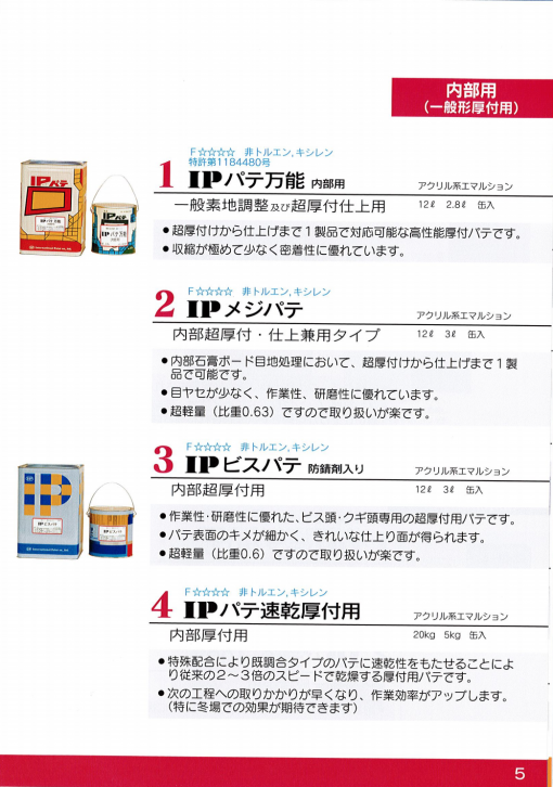 IPビスパテ　＃超厚付け用（超軽量タイプ）＃インターナショナルペイント