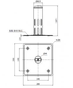 Alternative view of ダモ脱気筒 塩ビシート用丸型