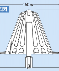 Alternative view of アルミドレンキャップ　DSR-17N　LGライトグレー