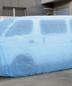 新不織布自動車カバー　ブルー　4.7×2.5m　 ワンボックス用