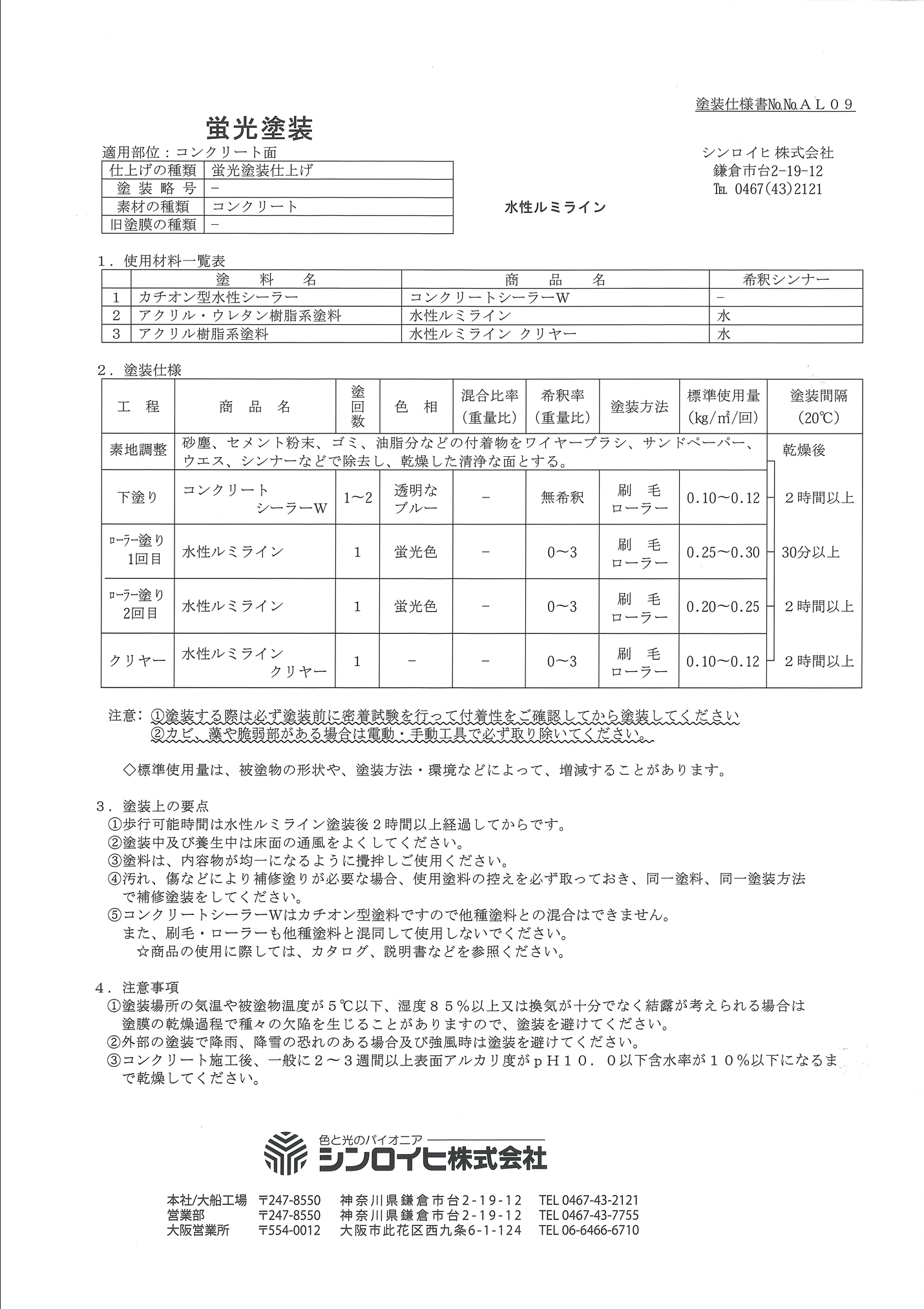 コンクリートシーラーW ＃水性ルミラインを塗装する前に下塗りとして使用可能。#シンロイヒ –