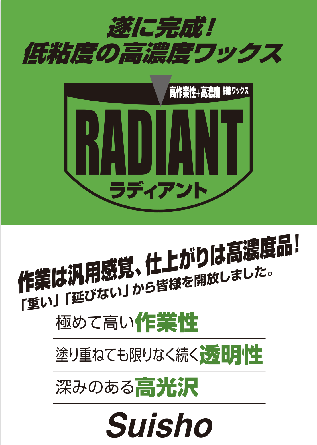 ミッケル化学(旧スイショウ) ラディアント 18L 業務用 床用ワックス 通販