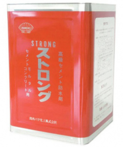 ストロング　18L　＃セメント防水剤　＃基礎工事、地下室工事、地下道工事、プール工事などコンクリートやモルタルの簡易防水に。＃関西パテ　＃廃番　＃2024