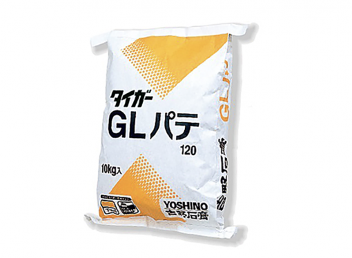 タイガーGLパテ（下塗用）　＃ヤセが少ない汎用タイプのせっこうパテ V目地・不陸のある箇所などの下塗り用。