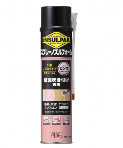 インサルパックスプレーノズルフォーム　ISNF ﾋﾟﾝｸ　 780ML　＃吹き付け専用のウレタンフォーム 発泡ウレタンシリーズ「インサルパック」の１液ノズルタイプ 付属の吹き付けノズルを使用し、壁面への吹き付けが可能です。