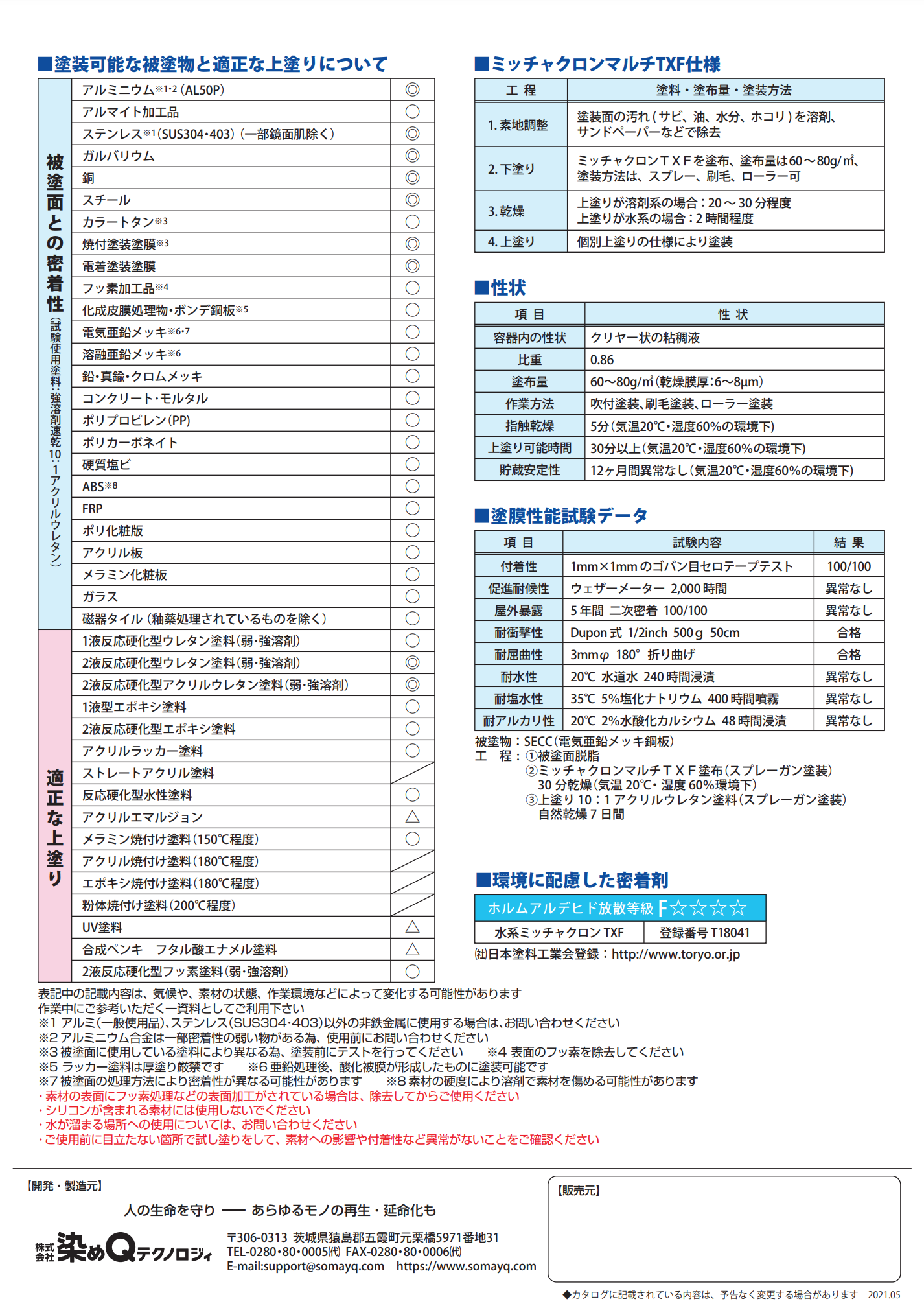 奉呈 ミッチャクロンマルチ 3.7L 染めQテクノロジィ 旧テロソン メーカー品