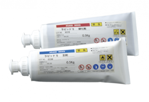 ラピッド５　1KGセット　＃チキソ性を持ったエポキシ樹脂系速硬化形接着剤です。広範囲の被着体に対し、短時間で強力な接着力が得られる作業性の優れた接着剤です。＃アサヒボンド