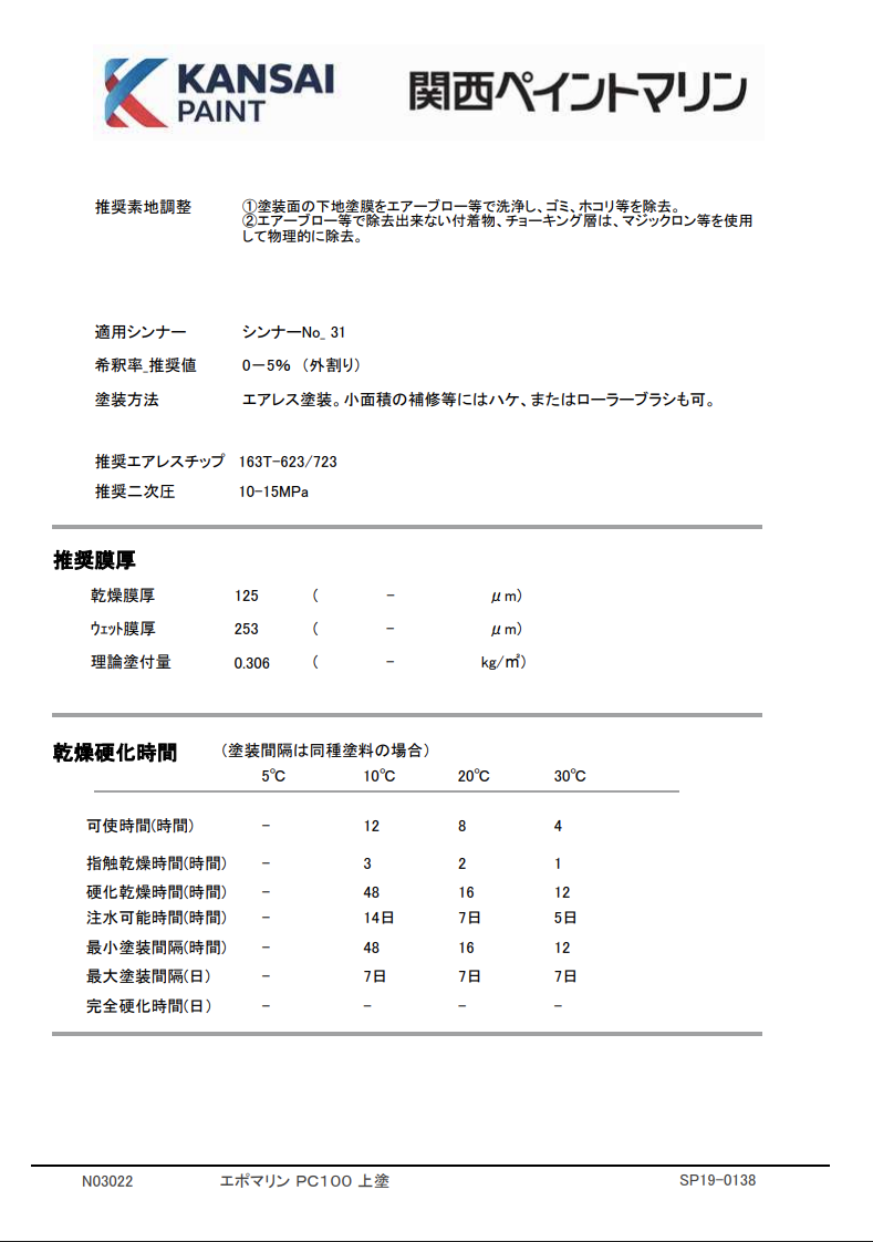 エポマリン ＰＣ１００ 上塗