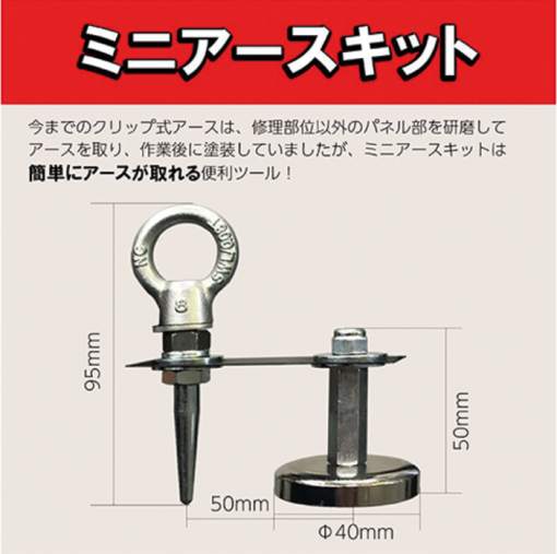 ミニアースキット　S-10　＃アース取付時間の短縮、移動もラクラク！！　＃680