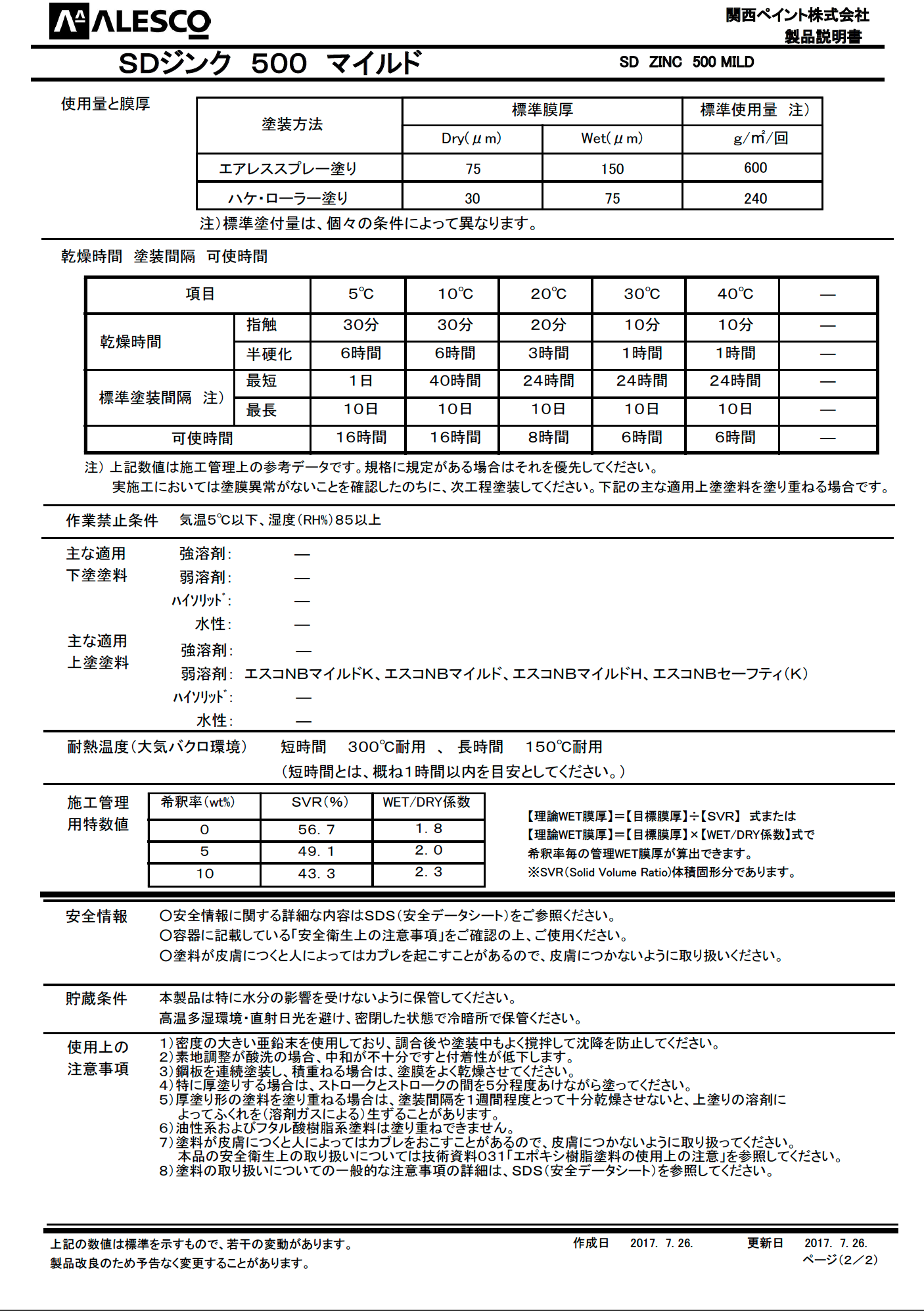 SDジンク500マイルド