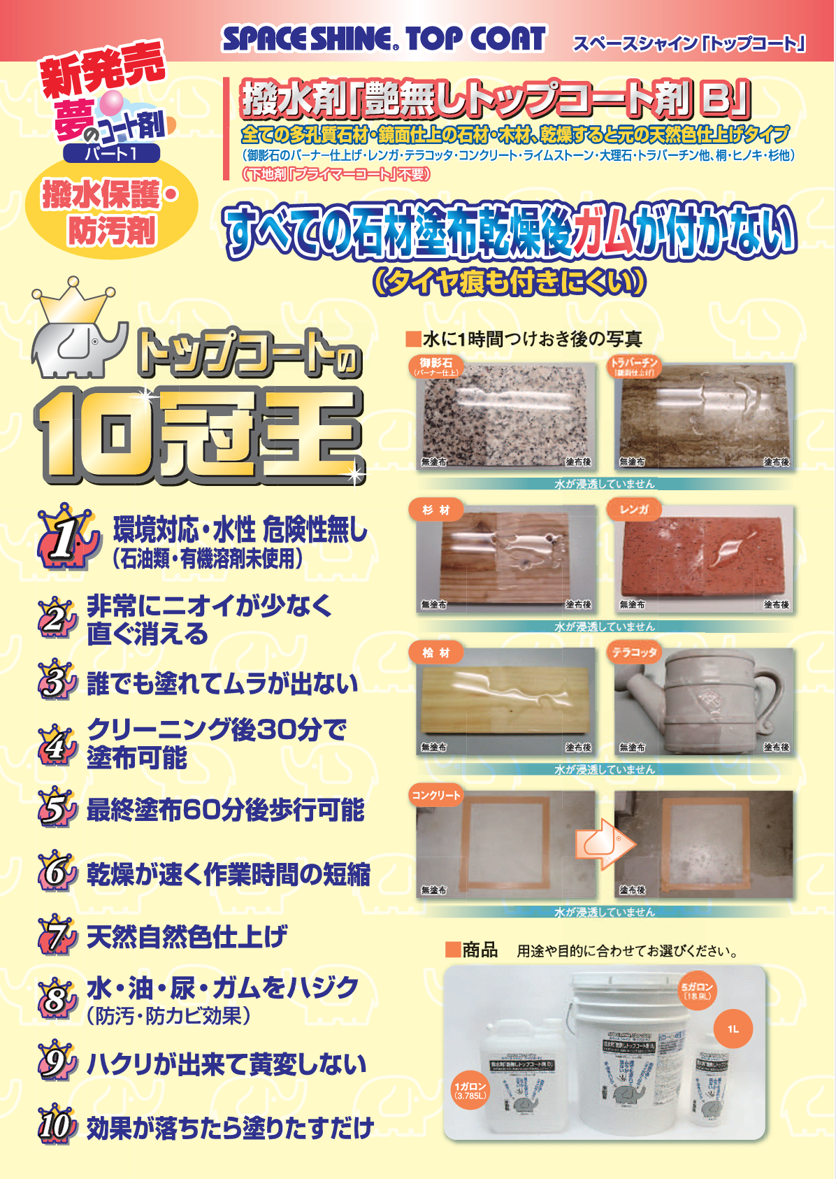 撥水剤 艶無しトップコート剤B