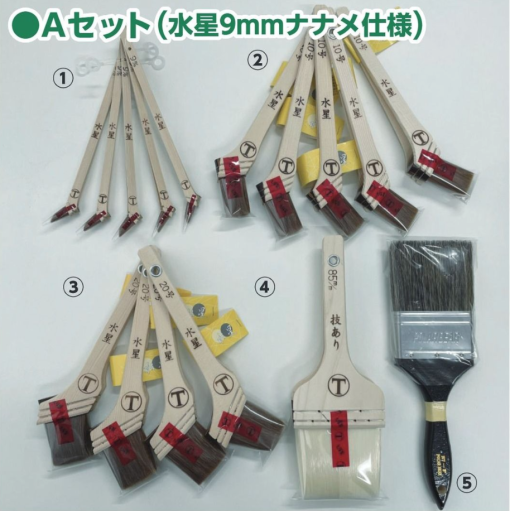 1級塗装技能検定刷毛セットA