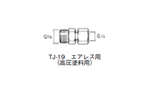 岩田　高圧継手 G3/8XG1/4 TJ-19