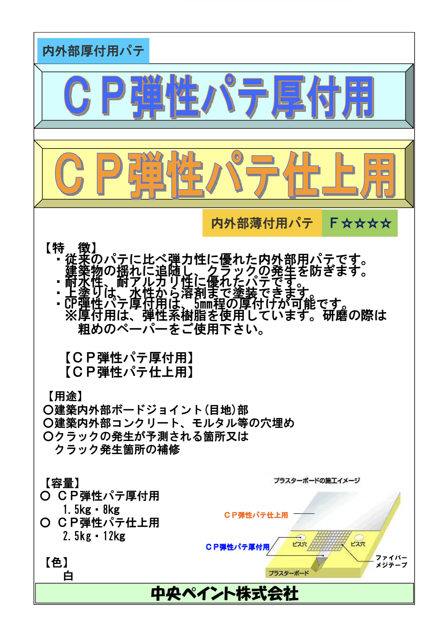 CP弾性パテ厚付用