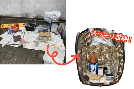 マルテー 現場用 ネタ置きテント