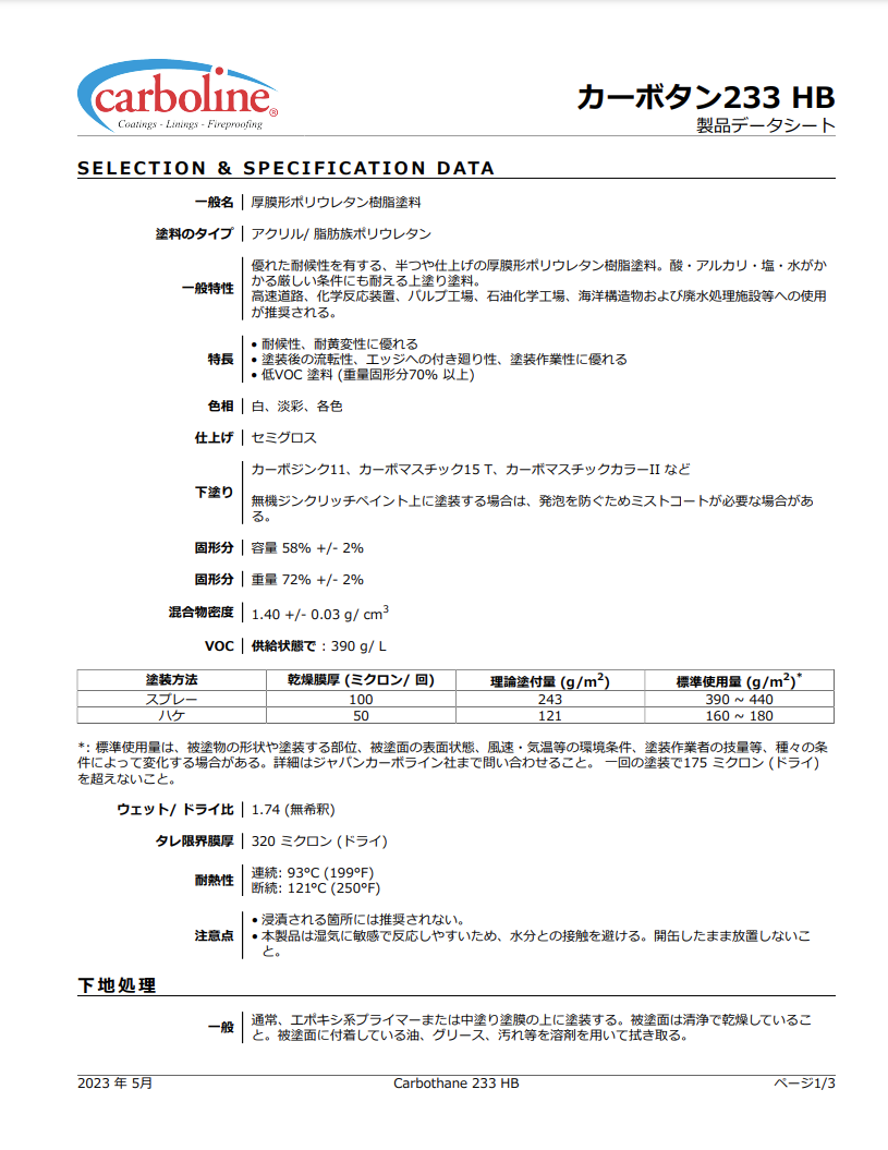 カーボタン233HB