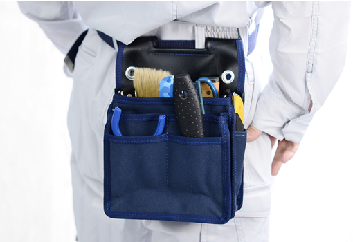 ﾏﾙﾃｰ 強靭塗装用腰袋 紺