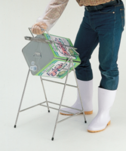 ｽﾁｰﾙ缶ｽﾀﾝﾄﾞ角缶用 KC-02 ｷｬｽﾀｰ付