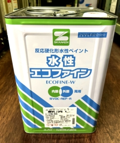 水性エコファイン　艶消し　N-93（ホワイト系）　16KG　＃反応硬化形低VOC水性塗料　＃エスケー化研　＃一液　＃アクリル樹脂系　＃JIS認証防火認定　＃防かび・防藻性　＃低VOC　＃透湿性 　＃限定1　＃ラスイチ　＃20240909　＃DPM