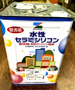 水性セラミシリコン 　半ツヤ　N-80(グレー系) 　16KG　＃超耐久低汚染型一液水性セラミックシリコン樹脂塗料　＃エスケー化研　#ラスイチ　#アウトレット　＃20241025
