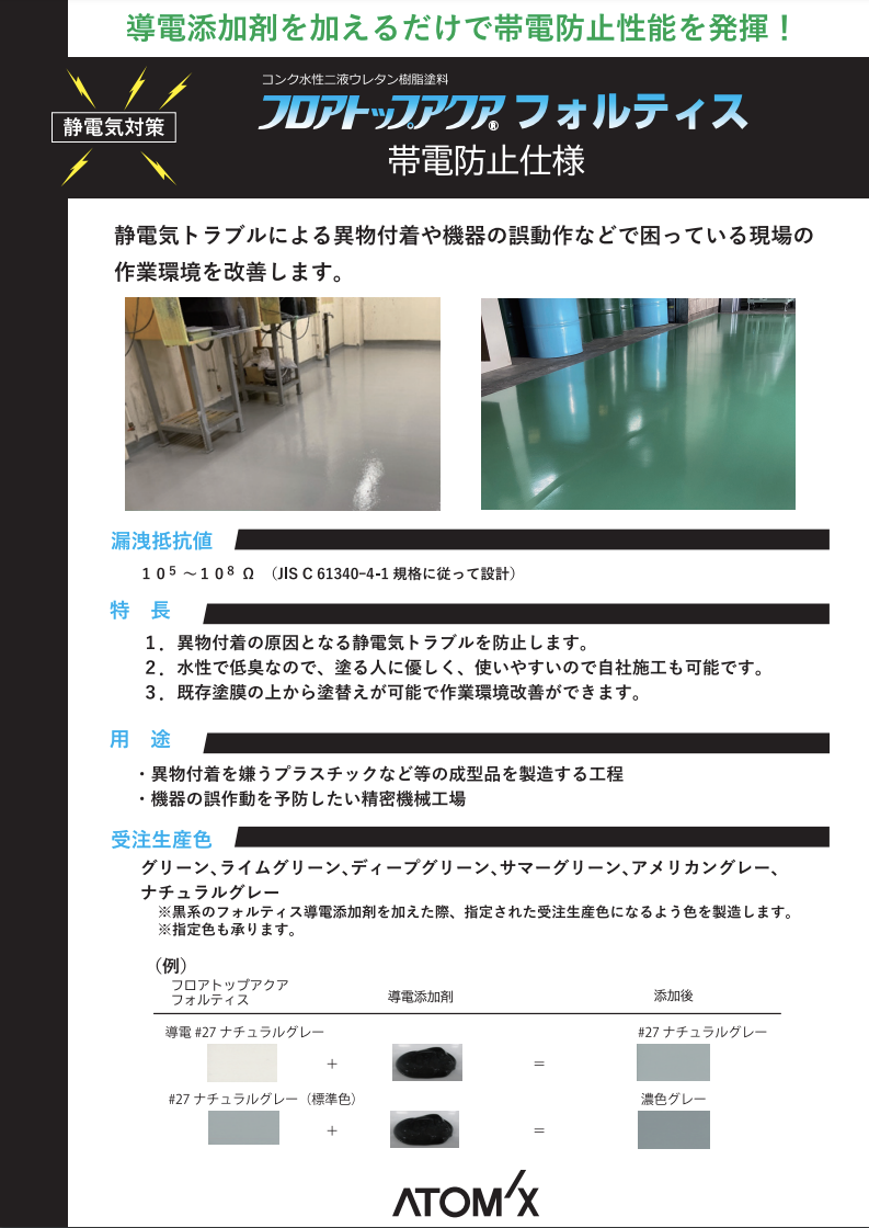 フロアトップアクアフォルティス帯電防止仕様