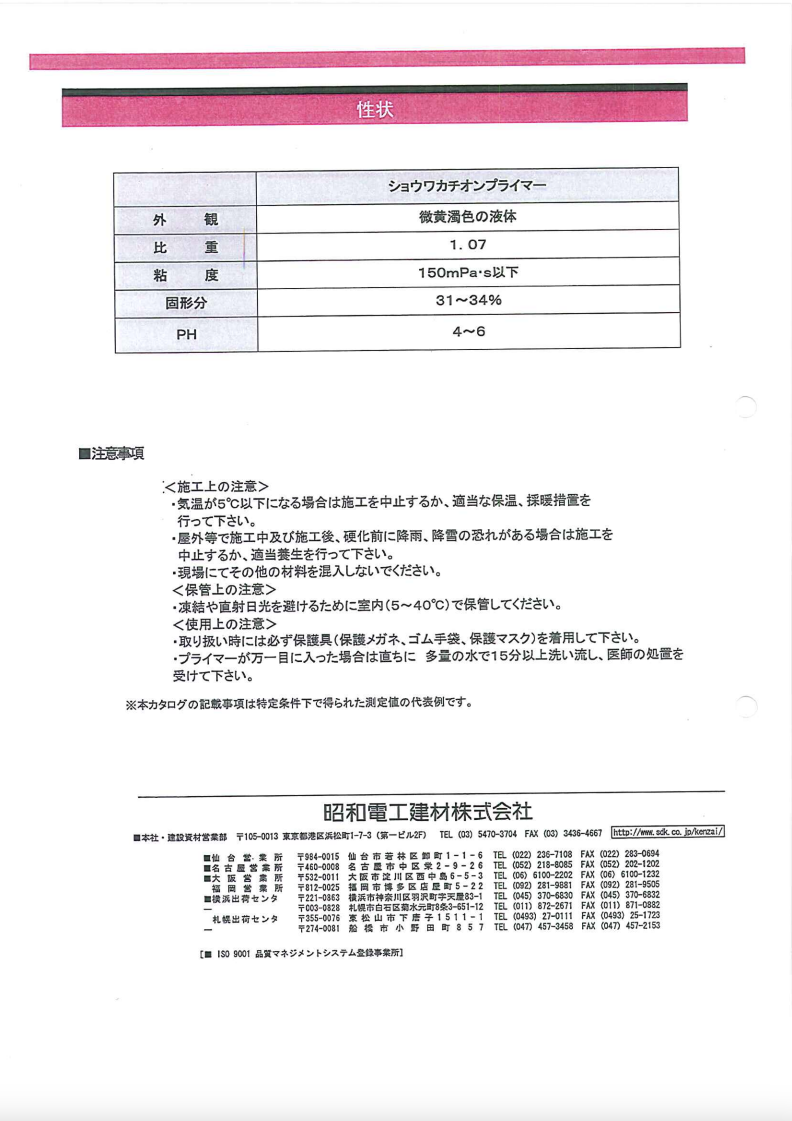 ショウワカチオンプライマー